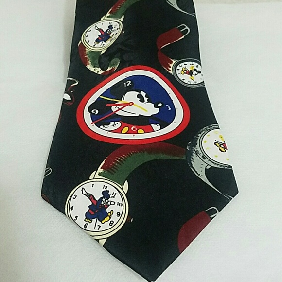 Mens Mickey Watch Tie - Picture 3 of 5